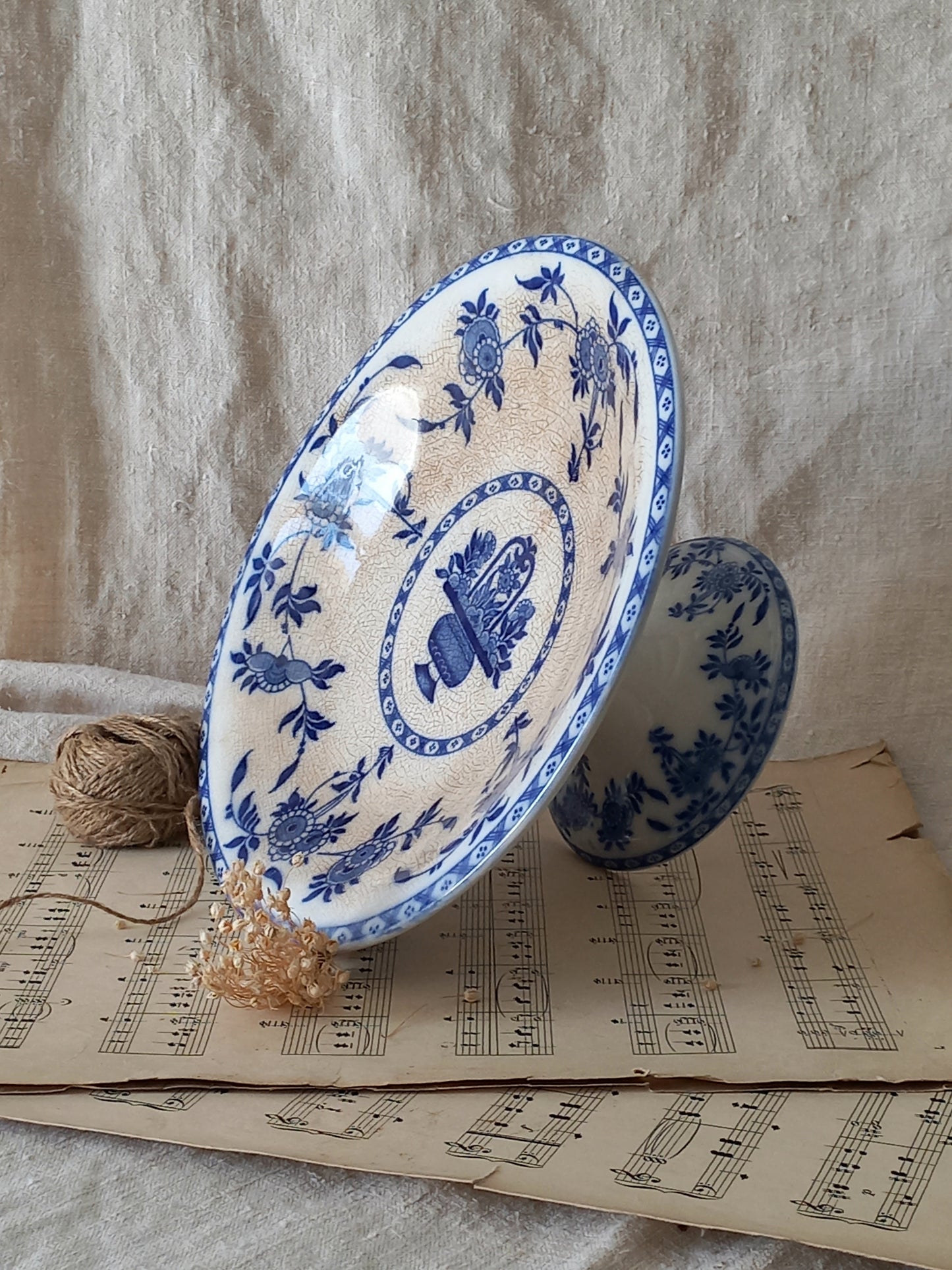 antique English ceramic compote/footed dish by Minton