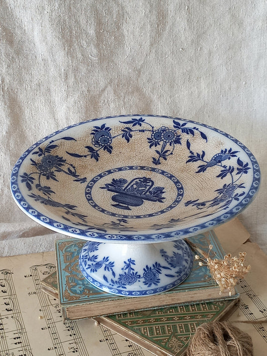 antique English ceramic compote/footed dish by Minton