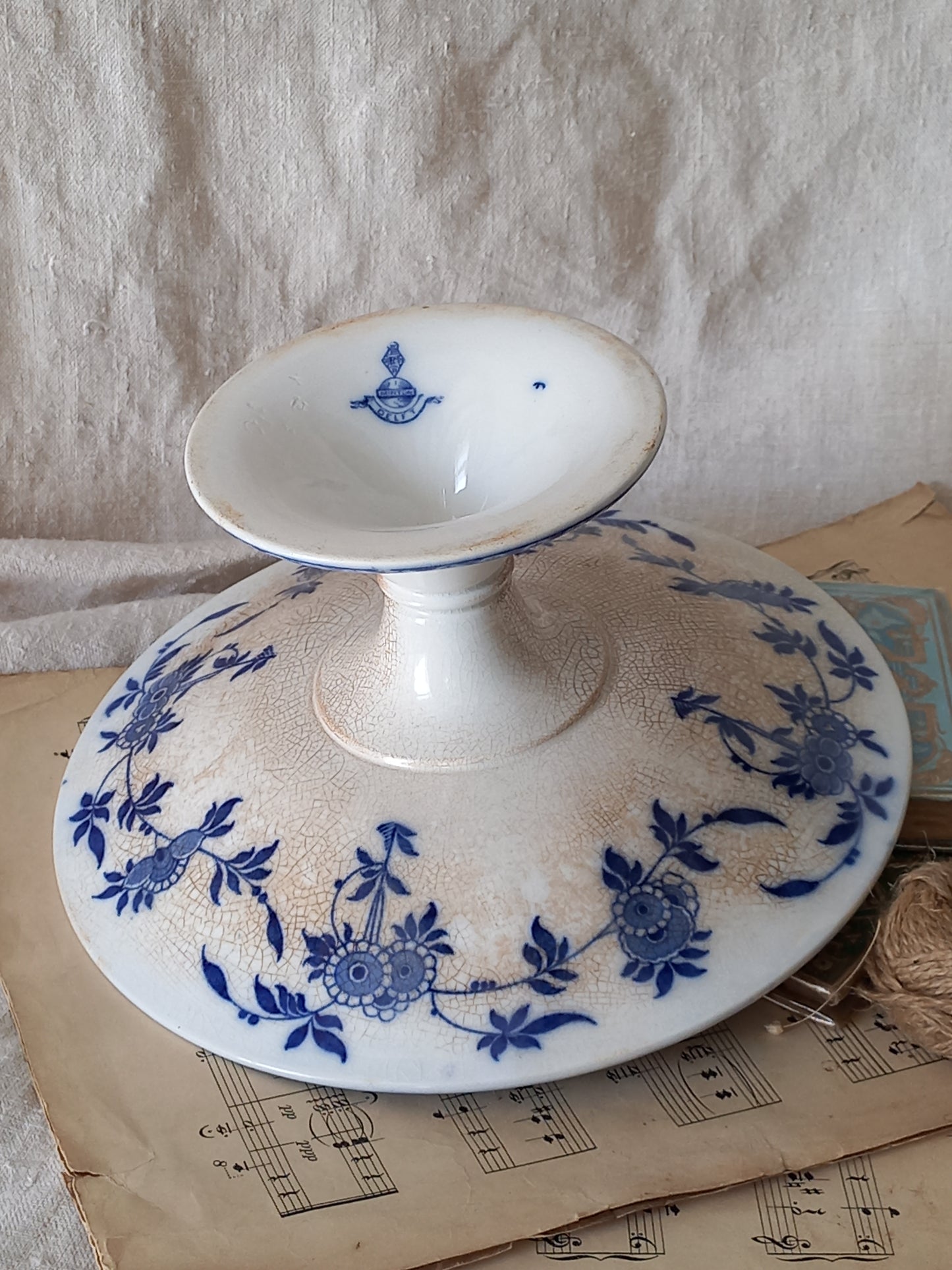 antique English ceramic compote/footed dish by Minton