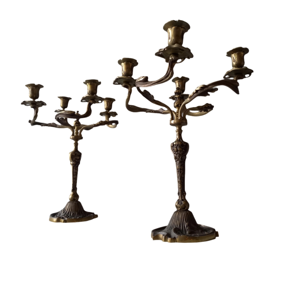 GRANDS bougeoirs vintage, style art nouveau