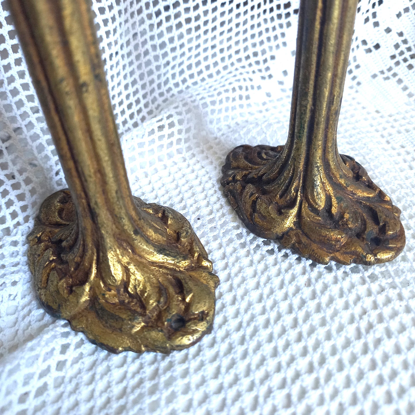 Antique brass curtain hold backs from France