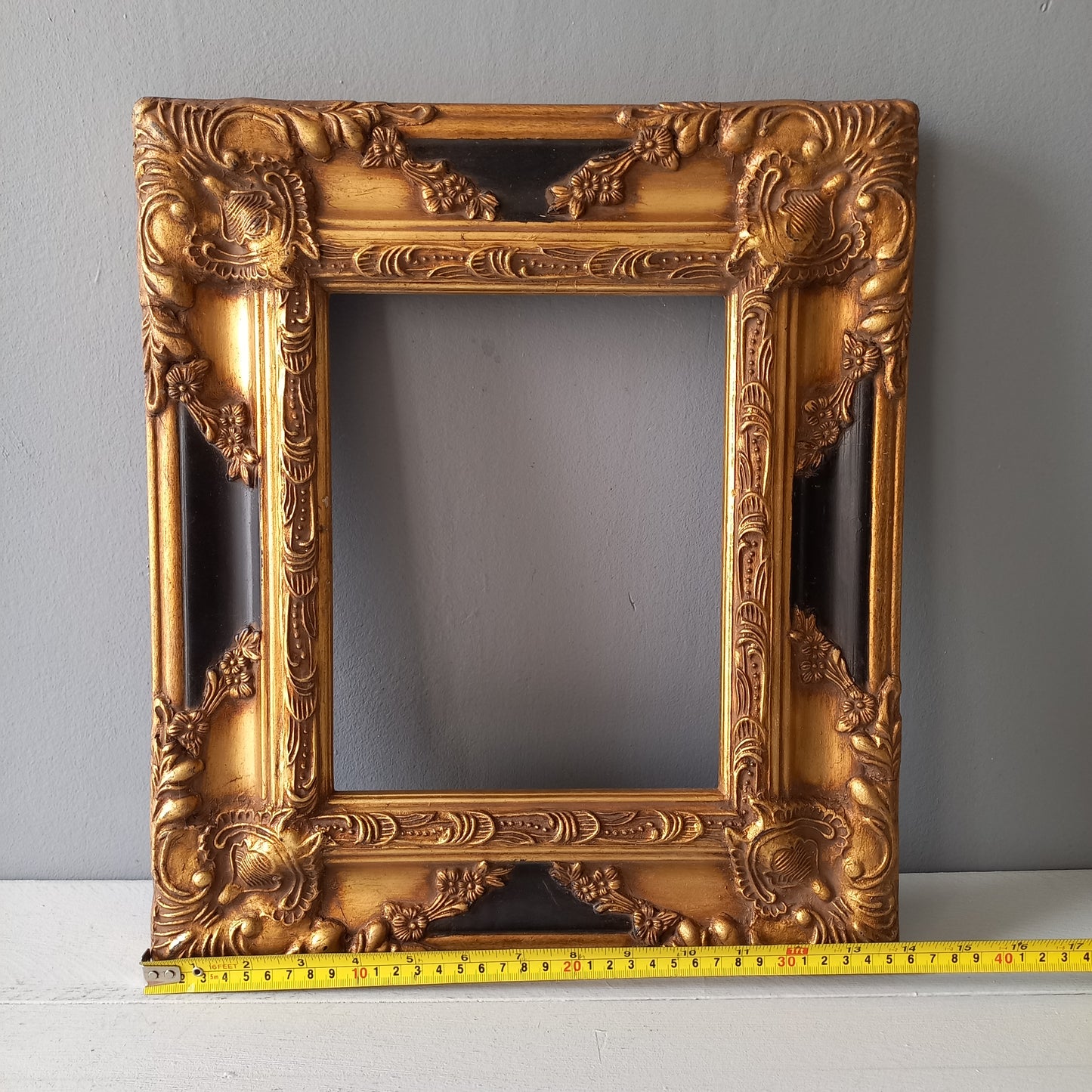 Large vintage picture frame from France, decorative vintage photo frame, frame for painting