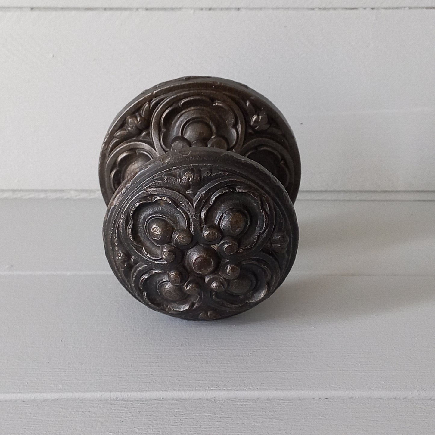 French antique decorative cast iron door pull