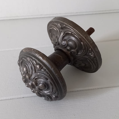 French antique decorative cast iron door pull