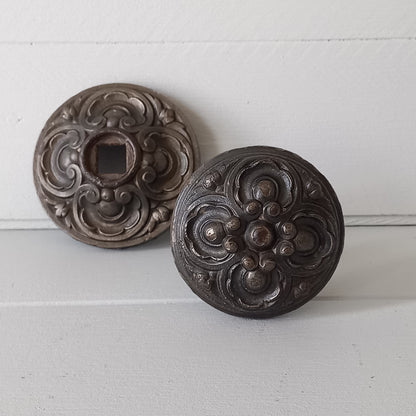 French antique decorative cast iron door pull