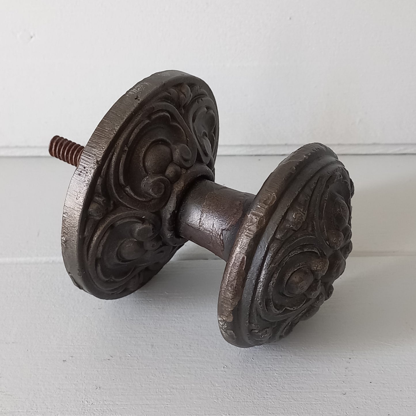 French antique decorative cast iron door pull