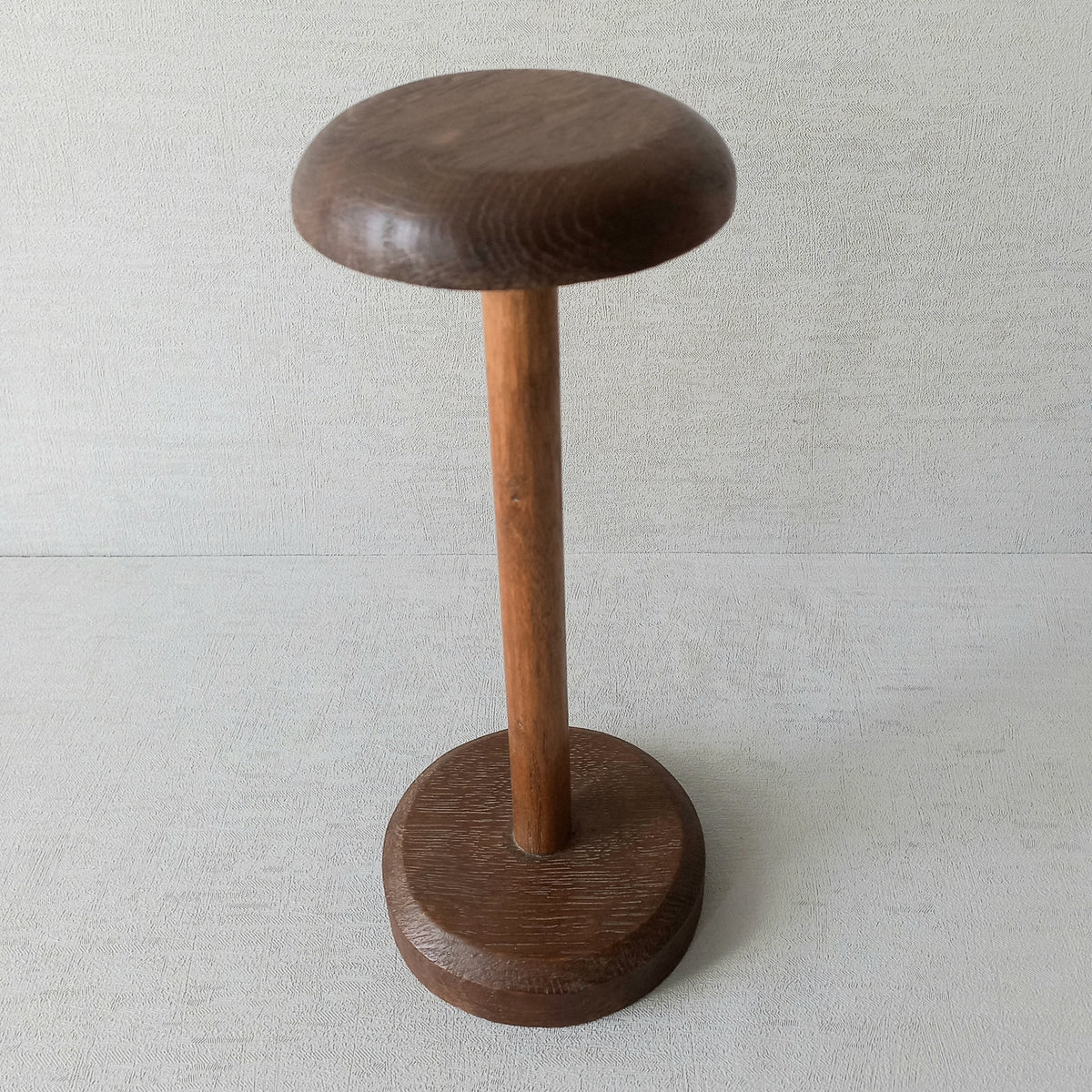 A sturdy French vintage wooden hat stand which will be great for displaying your hats, helmets and wigs, etc. In summary, a nice authentic vintage piece from France.