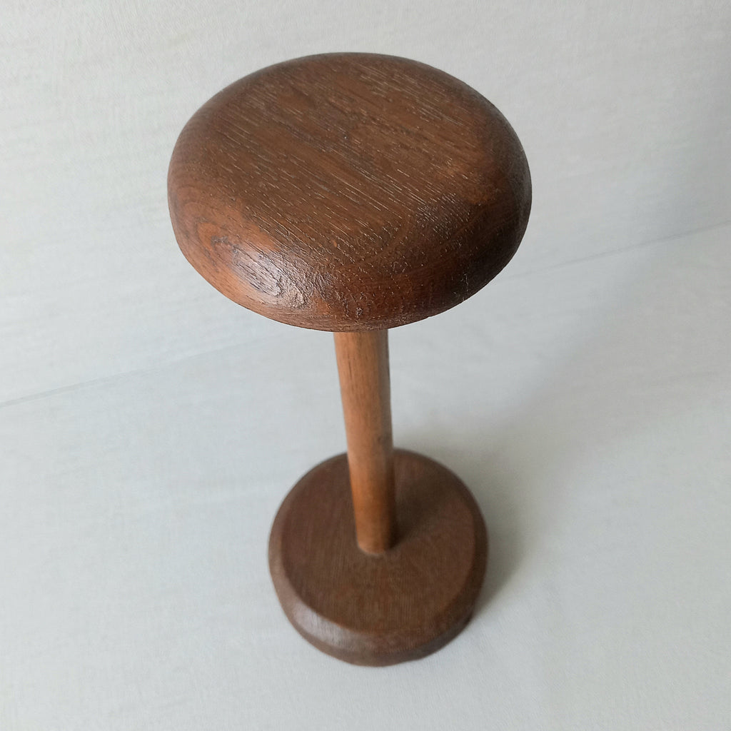 A sturdy French vintage wooden hat stand which will be great for displaying your hats, helmets and wigs, etc. In summary, a nice authentic vintage piece from France.