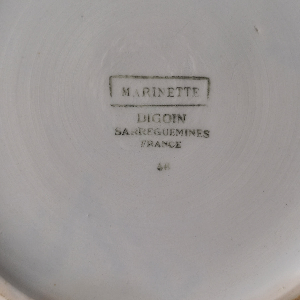 Ironstone fruit bowl with rose pattern by Sarreguemines