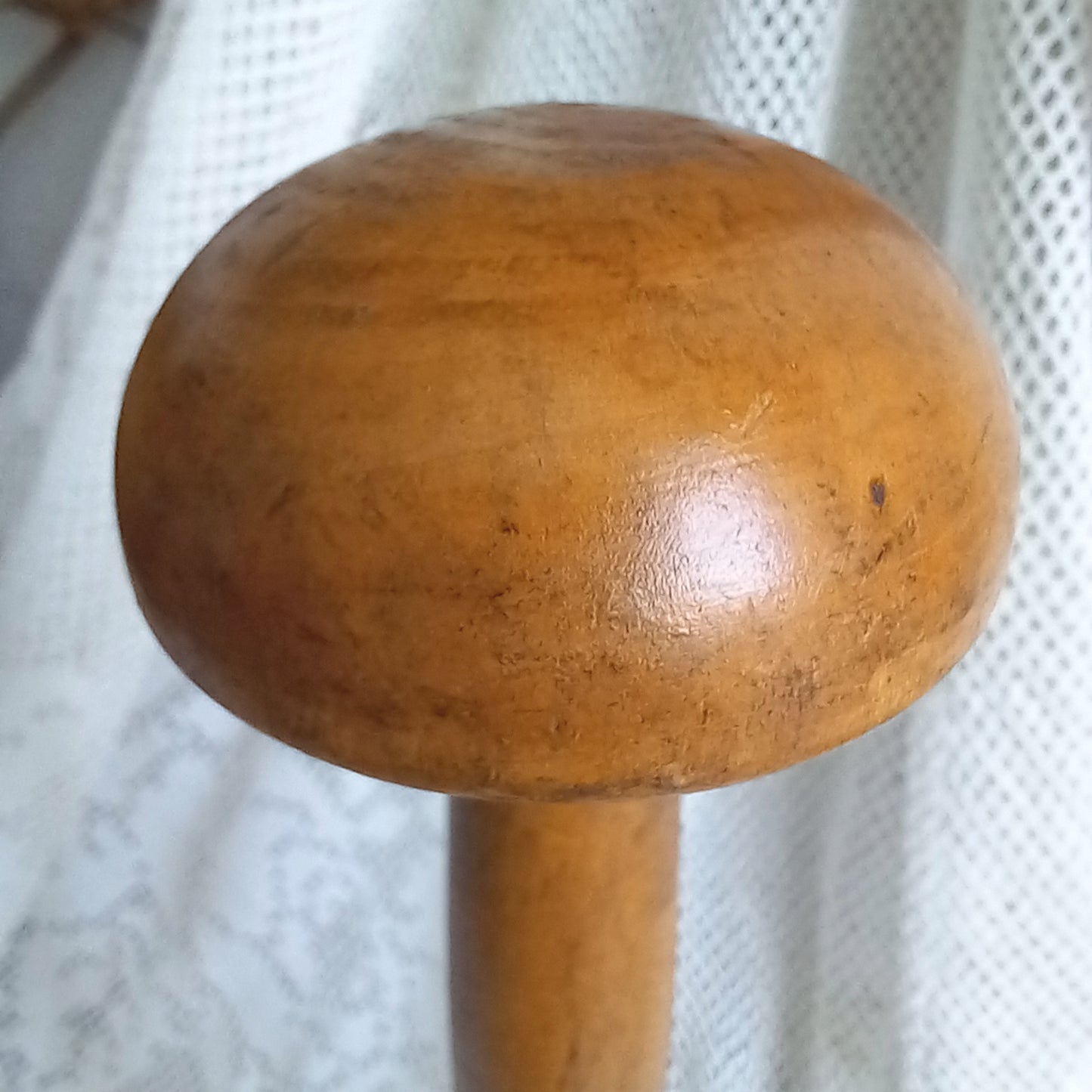 French vintage wooden hat stand for hat and helmets, head wear display stand made from wood