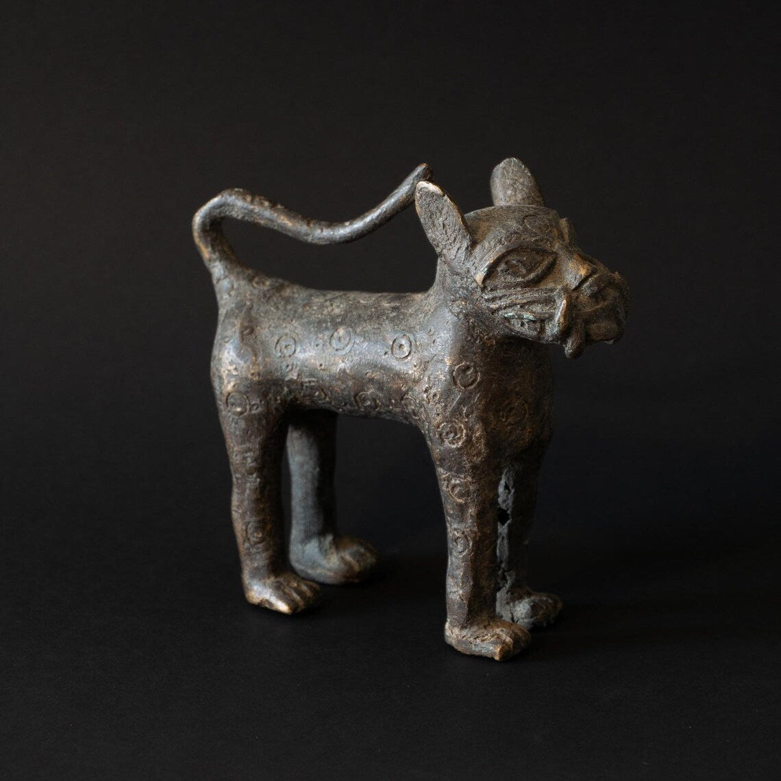 Vintage Ethnic Primitive Cat Feline Figurine