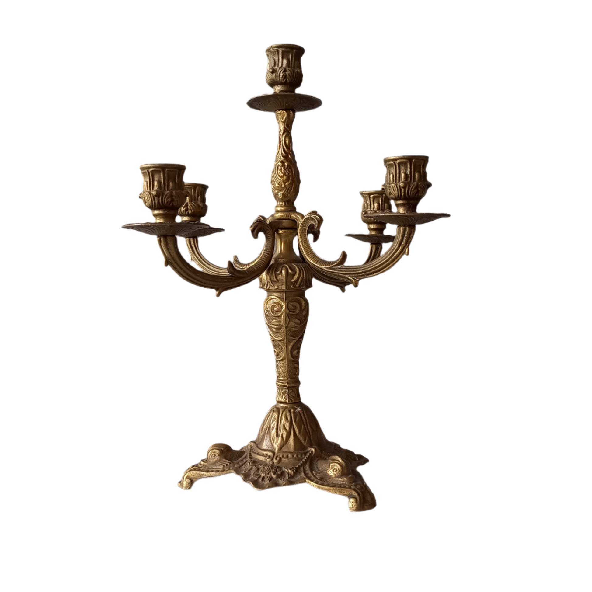 フランス アンティーク ビンテージ 5灯キャンドルホルダー Grand French Vintage Candelaba∙5-Arm Candle Holder with Bronze
