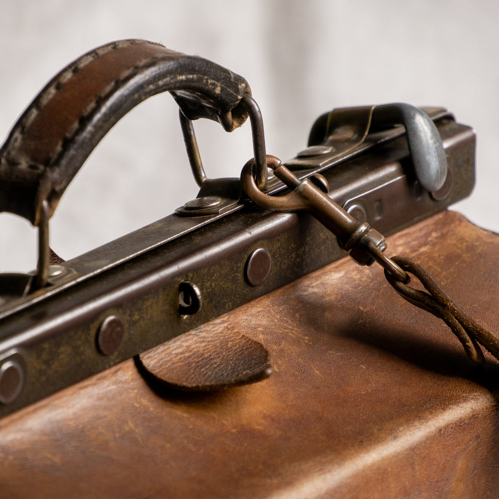 Sac à main bandoulière style Gladstone en cuir vintage