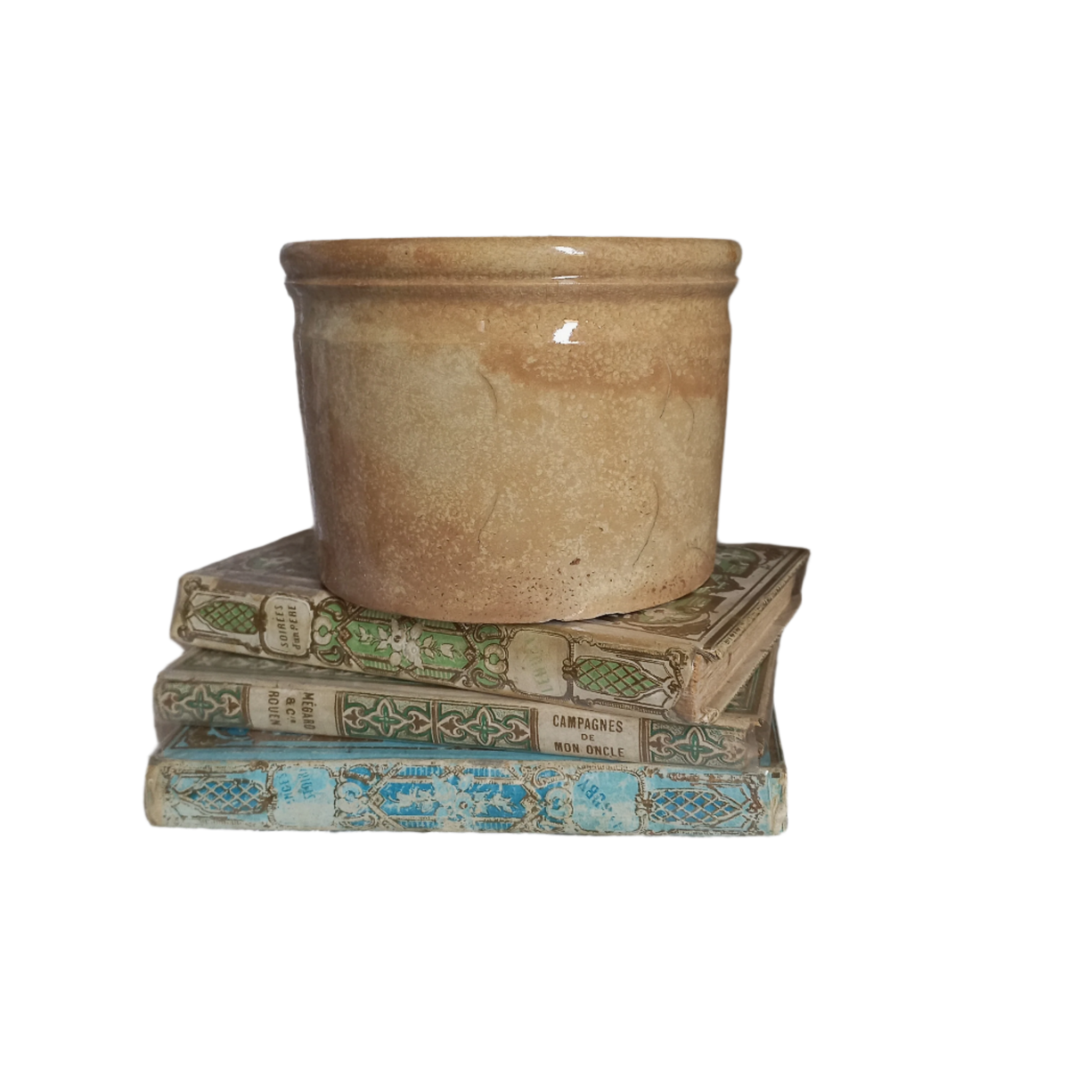 Antique Ironstone Pot With Time-Worn Finish