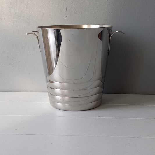 Vintage metal art deco style champagne bucket, wine cooler, ice bucket, bar decor