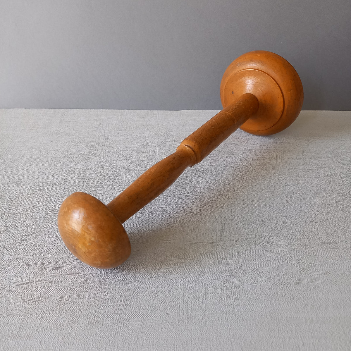 A sturdy little French vintage wooden hat stand which will be great for displaying your hats, helmets, etc. In summary, a nice authentic French vintage piece from France.