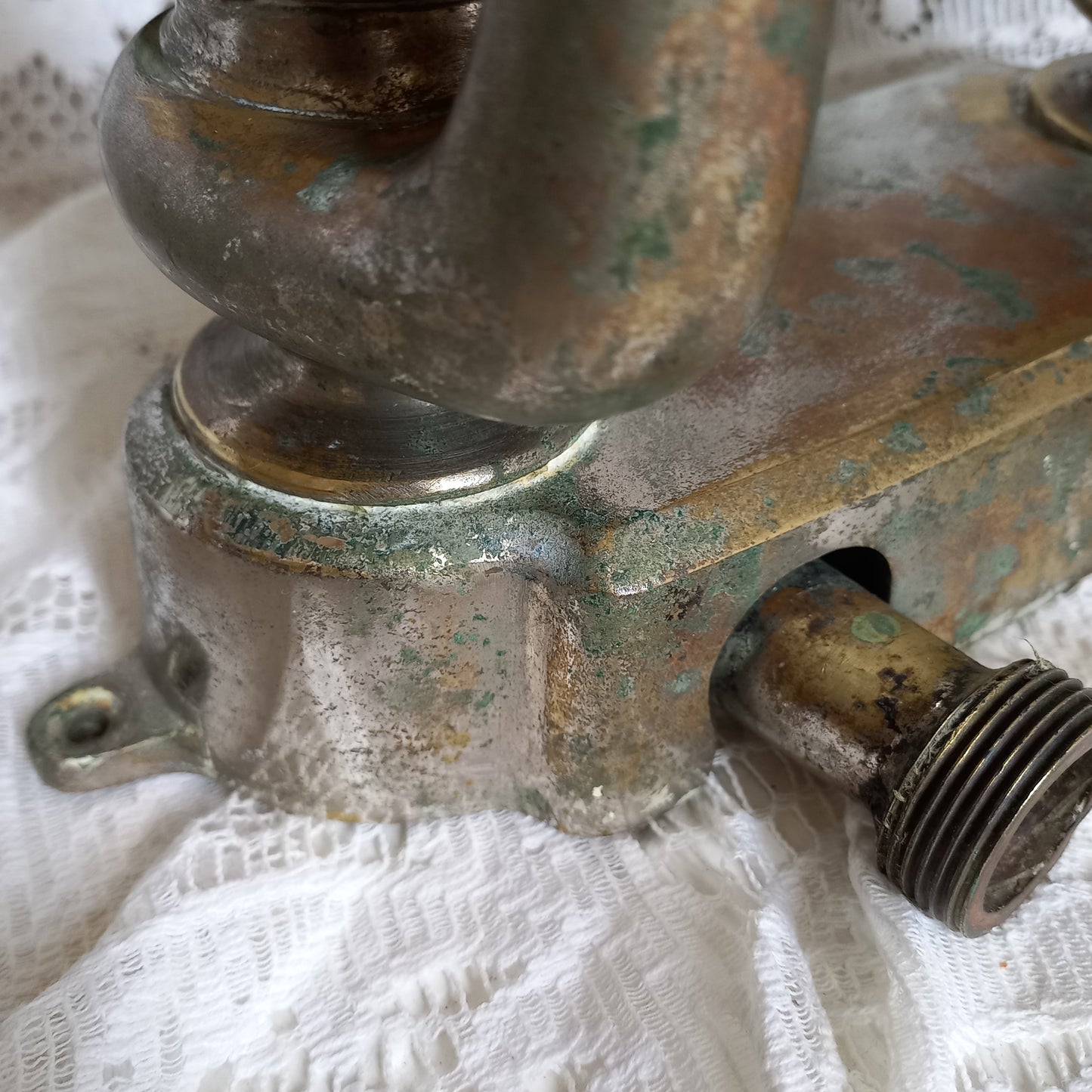 French vintage hot and cold faucet taps for restoration