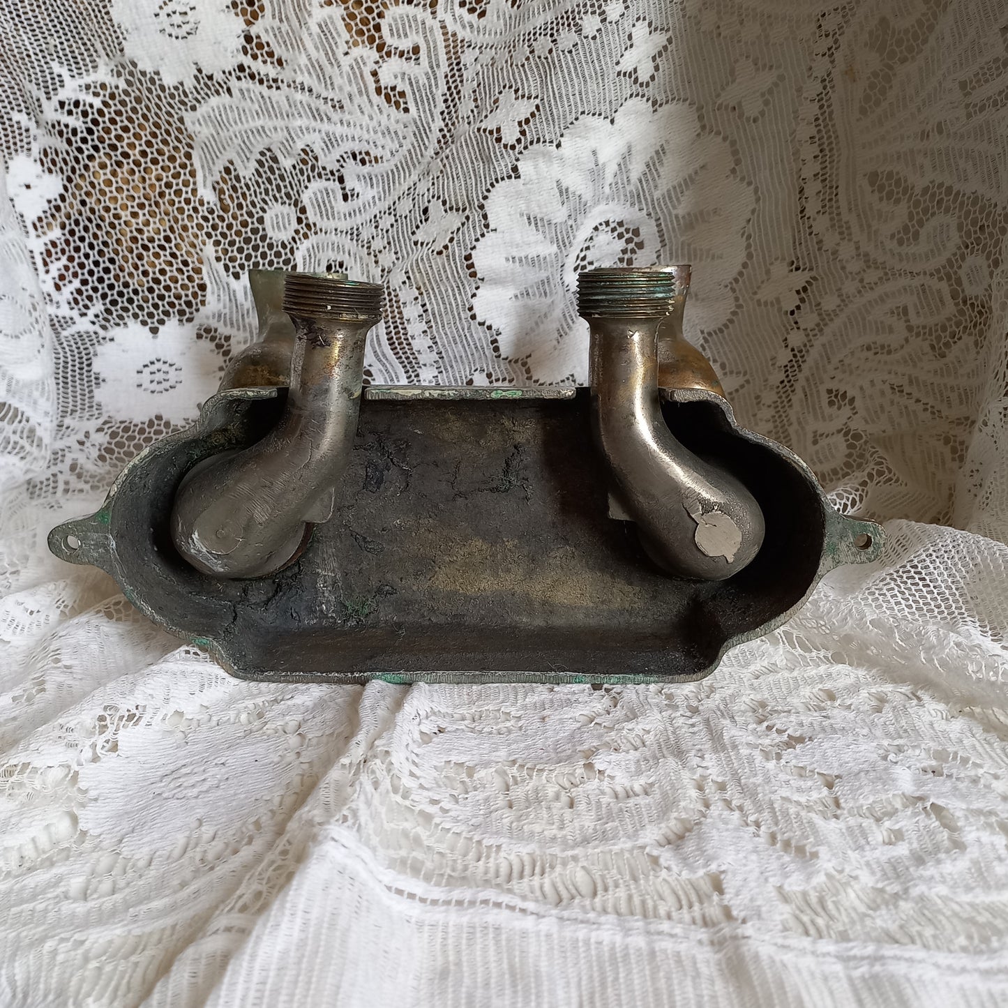 French vintage hot and cold faucet taps for restoration